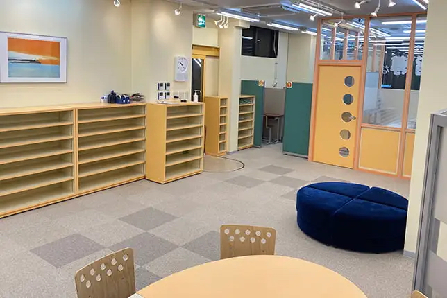 教室の受付エリア